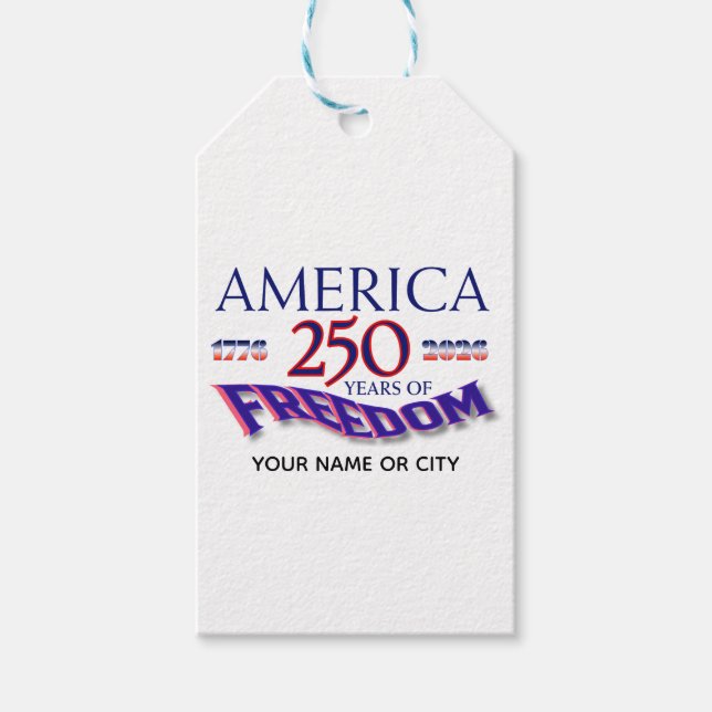 AMERIKA 250 ÅR AV FRIHET PRESENTETIKETT (Framsidan)