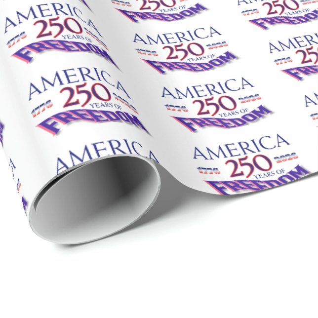 AMERIKA 250 ÅR AV FRIHET PRESENTPAPPER (Rullad Hörn)