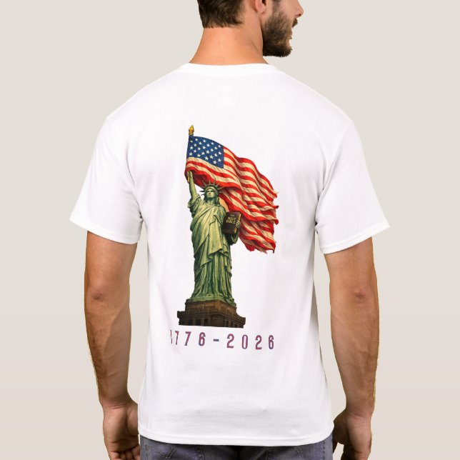 Amerika 250 år av frihet t shirt (Baksida)