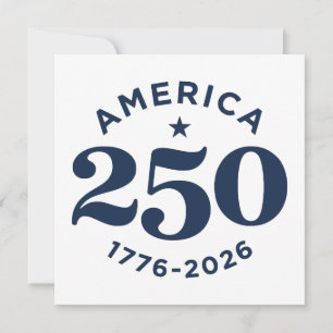 Amerika 250 år av frihetsfirande Minimal Inbjudningar