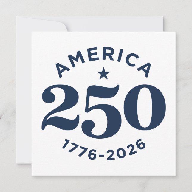 Amerika 250 år av frihetsfirande Minimal Inbjudningar (Framsida)