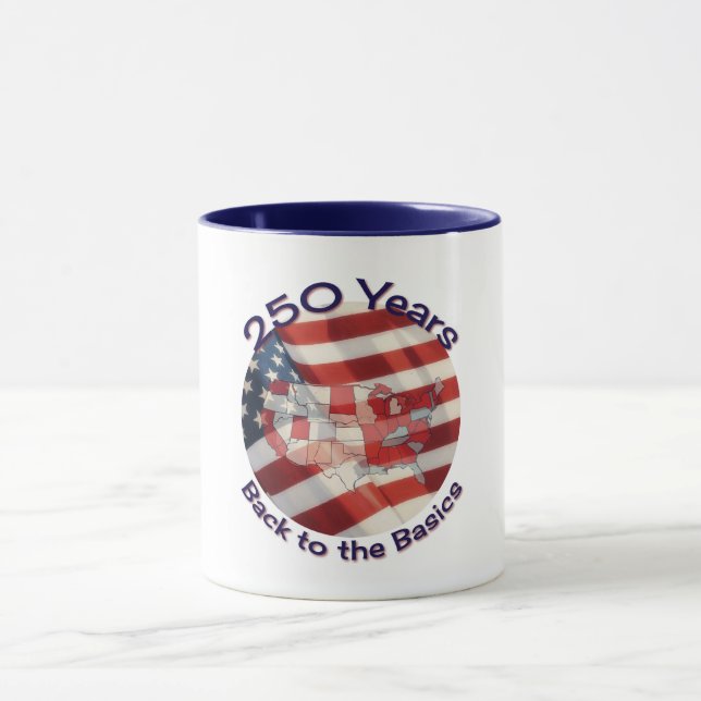 Amerika 250 år firande mugg (Center)
