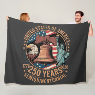 Amerika 250 år fleecefilt