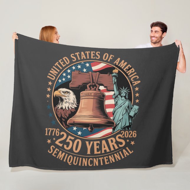 Amerika 250 år fleecefilt (På plats)