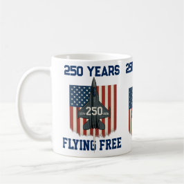 Amerika 250 år flygande fritt Jet - 1776-2026 Kaffemugg