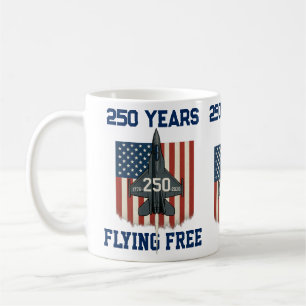 Amerika 250 år flygande fritt Jet - 1776-2026 Kaffemugg