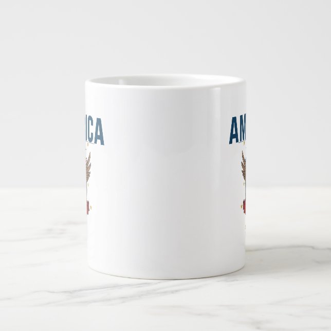 Amerika 250 år | Fosterlandet för de fria Jumbo Mugg (Framsidan)