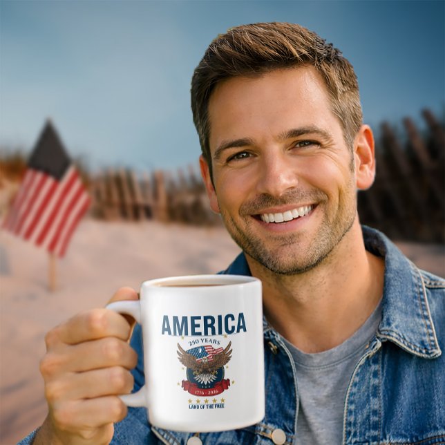 Amerika 250 år | Fosterlandet för de fria Jumbo Mugg (Skapare uppladdad)