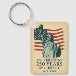 Amerika 250 År Frihet Patriotisk Firande Nyckelring