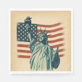 Amerika 250 År Frihet Patriotisk Firande Pappersservett