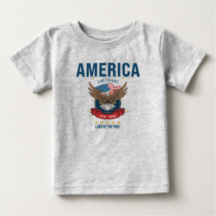 Amerika 250 år påsknäbbad örn patriotisk röd vit b t shirt