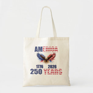 Amerika 250 År – Patriotisk Örn 1776–2026 USA Tygkasse