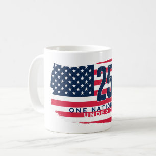 Amerika 250 År Retro Flagga 250-årsjubileum Kaffemugg