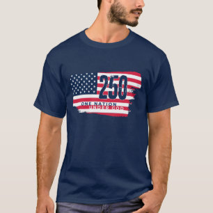 Amerika 250 År Retro Flagga 250-årsjubileum T Shirt