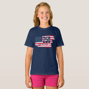 Amerika 250 År Retro Flagga 250-årsjubileum T Shirt