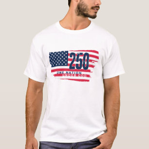 Amerika 250 År Retro Flagga 250-årsjubileum T Shirt