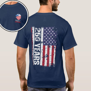 Amerika 250 år retroflagga 250-årsjubileum t shirt