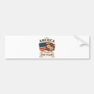Amerika 250 år sedan 1776 patriotisk blomflagga bildekal