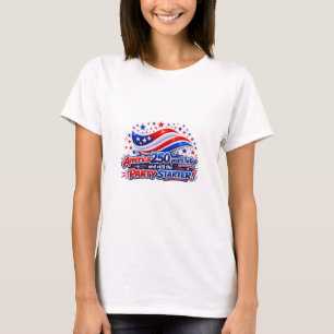 Amerika 250 år senare fortfarande festens arrangör t shirt
