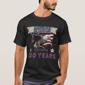 Amerika 250 år T-Shirt - Patriotic Eagle & Flagga
