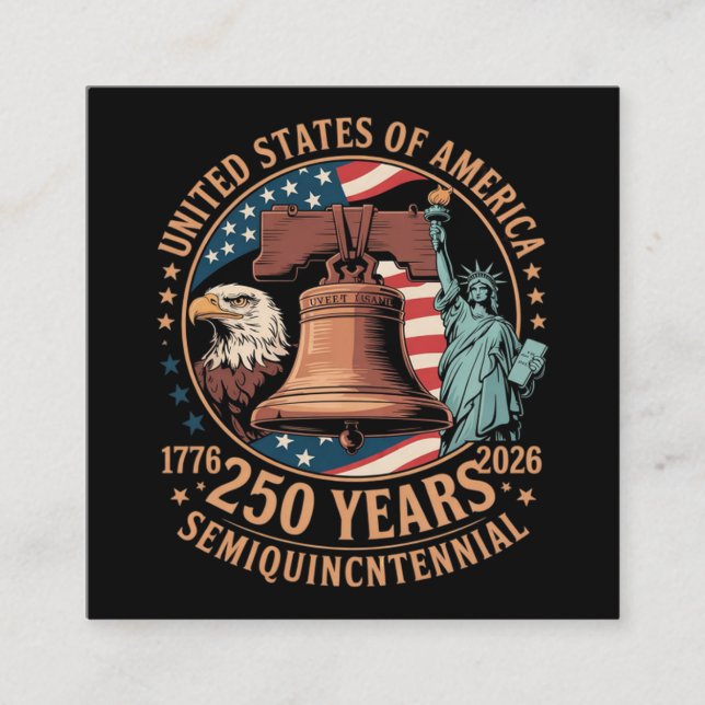 Amerika 250 år tilläggskort (Framsida)