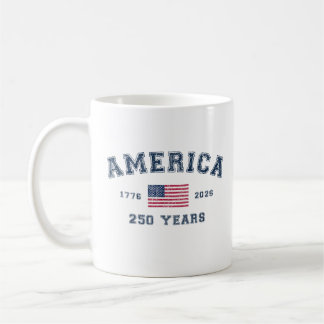 Amerika 250 år USA United States Flagga 4 juli Kaffemugg
