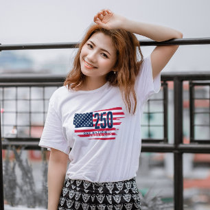 Amerika 250 Års Retro Flagga 250-årsjubileum T Shirt