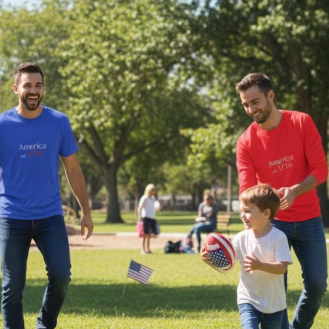 Amerika 250 Årsdag est 1776 Typografi Röd T Shirt (Skapare uppladdad)