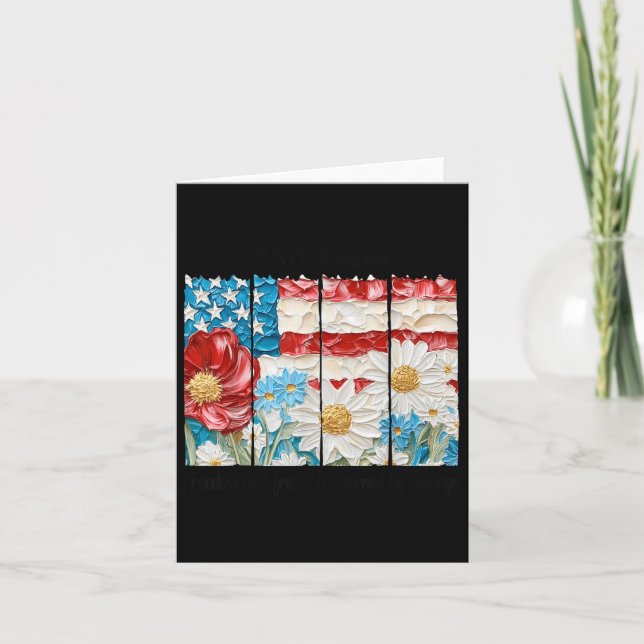 Amerika 250-årsdagen Firande 250 år am Kort (Framsida)