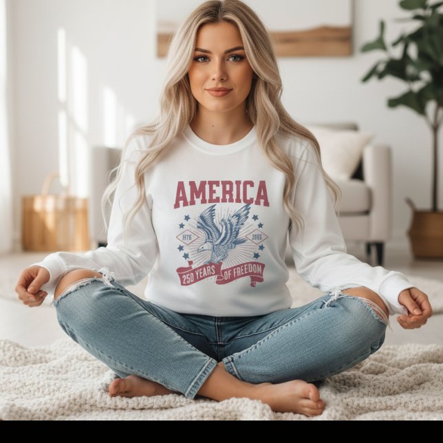Amerika 250-årsdagen | Patriotic Örn T Shirt (Celebrate 250 Years of Freedom – America’s Patriotic Bald Eagle Shirt for July 4, 2026)
