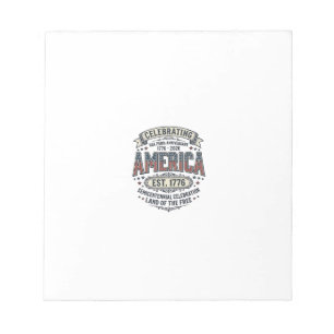 Amerika 250-årsjubileum Vintage Patriotisk Tröja Anteckningsblock
