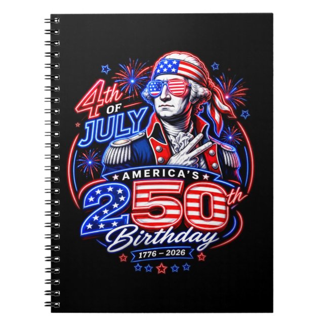 Amerika 250 Deuce Anteckningsbok (Framsidan)