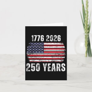 Amerika, 250:e födelsedagen, USA, Flagga, 250 år A Kort