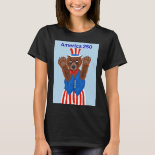 Amerika 250 Farbror Sam Björn T Shirt