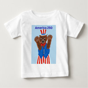 Amerika 250 Farbror Sam Björn T Shirt