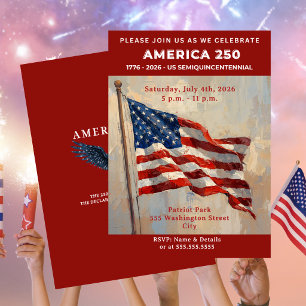 AMERIKA 250 Fjärde juli-firande Inbjudningar