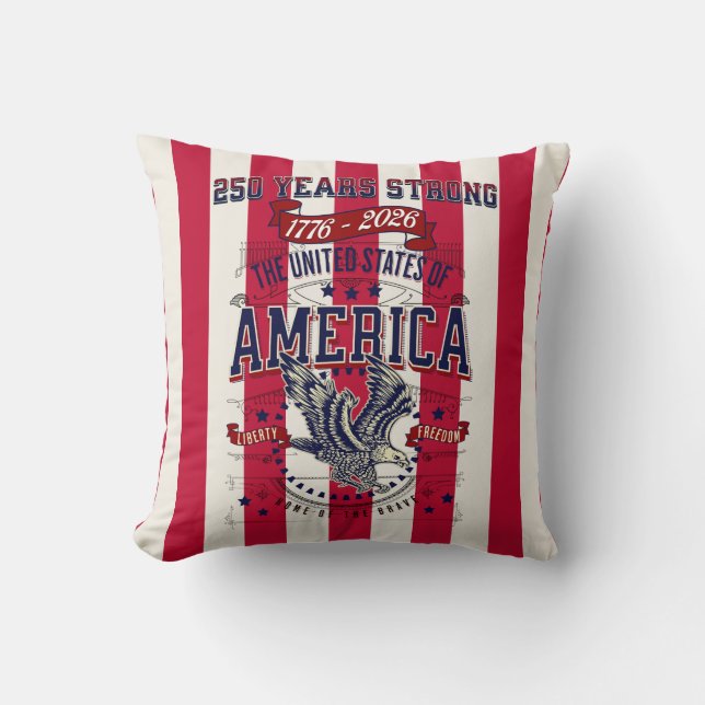 Amerika 250 Fjärde juli USA Kudde (Framsida)