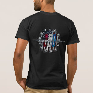 AMERIKA 250 KLASSISK RETRO KROM AMERIKANSK FLAGGA T SHIRT