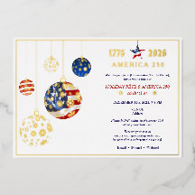 Amerika 250 Patriotisk Höckfest Anniversarie Blå