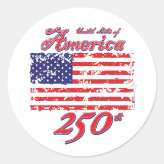 Amerika 250 runt klistermärke
