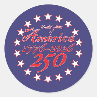 Amerika 250 runt klistermärke