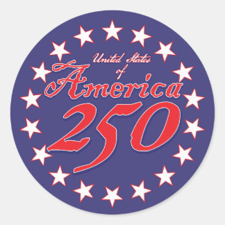 Amerika 250 runt klistermärke