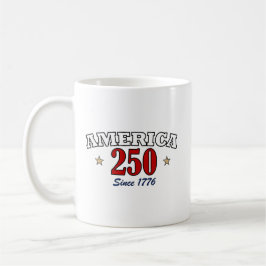 Amerika 250 Sedan 1776 Patriotisk Fjärde Juli Kaffemugg
