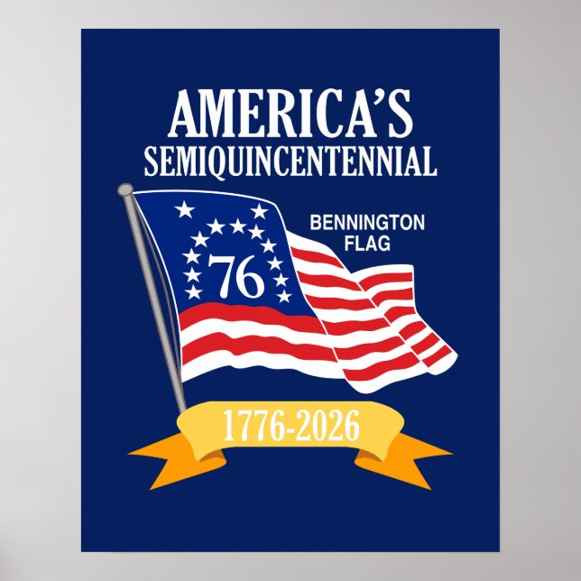 Amerika 250 Semiquincentennial 1776-2026 USA Poster (Framsidan)
