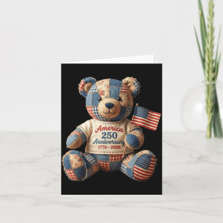 Amerika 250 Teddybjörn Patriotisk 1776 2026 Kort
