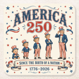 Amerika 250 underlägg papper kvadrat
