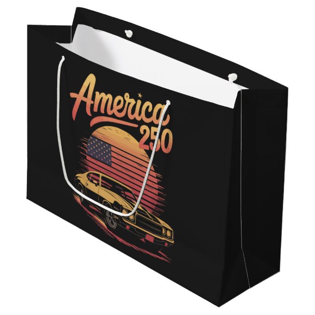 Amerika 250 US Retro Solnedgång (Framsidan Vinklad)
