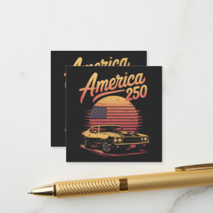 Amerika 250 US Retro Solnedgång Tilläggskort