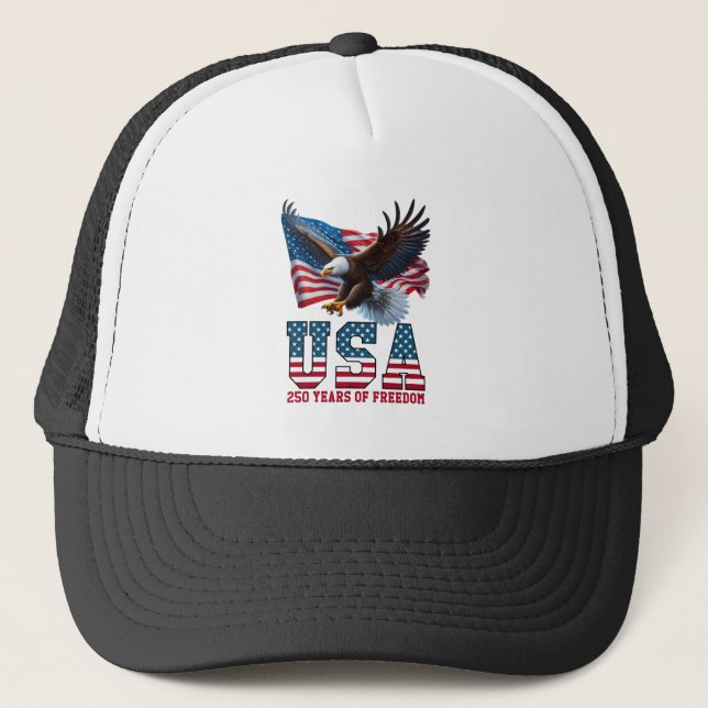 Amerika 250 USA Flagga Örn Frihetsfirande Keps (Framsida)