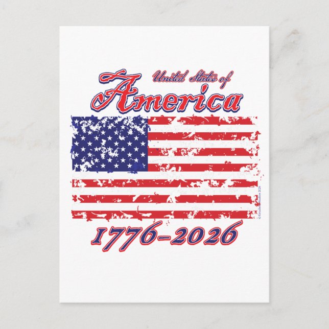 Amerika 250 vykort (Framsida)